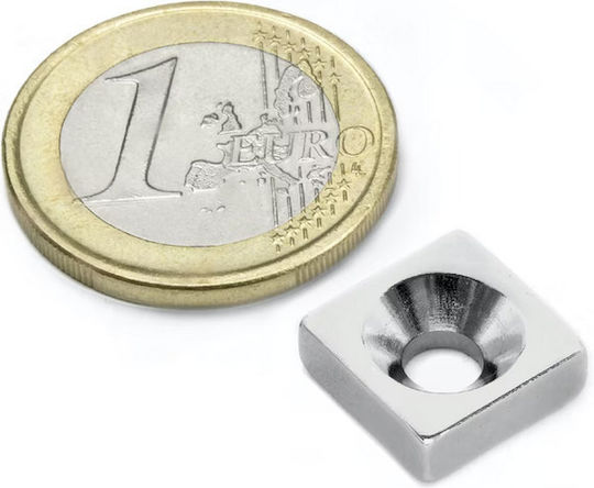 Magnitech Μαγνήτης Νεοδυμίου Ορθογώνιος με Τρύπα και Δύναμη Έλξης 1.2kg