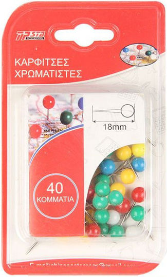 Tpster 40 Kartenstecknadeln 18mm 25949