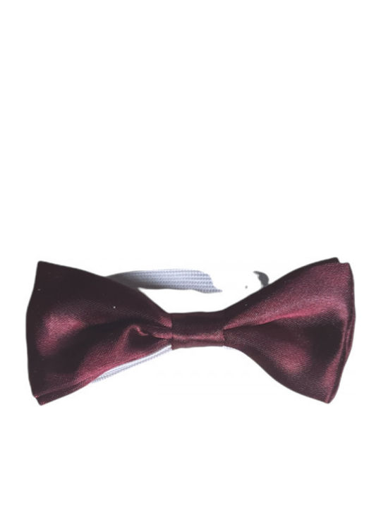 Kids' Fabric Bow Tie Burgundy