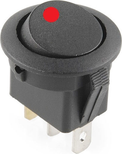 Round Rocker Led Dot Comutator On/Off auto 12V Universal Roșu