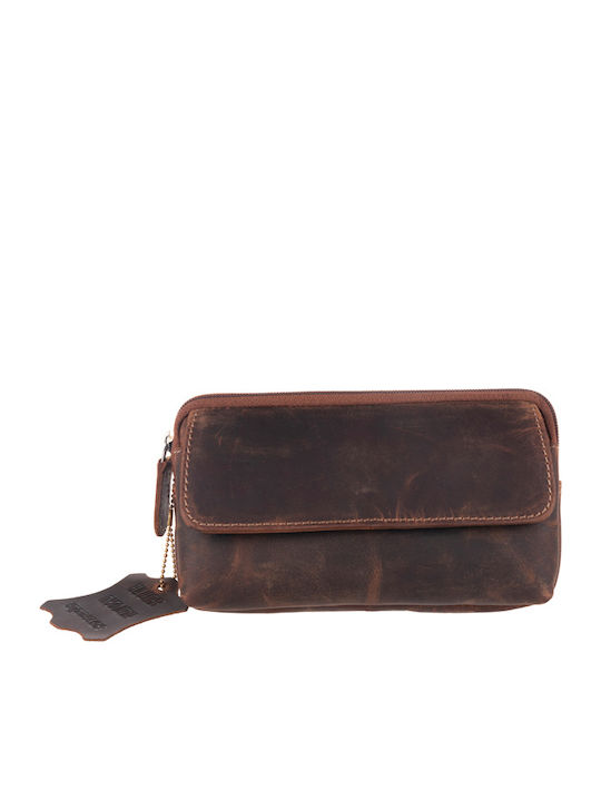 Fetiche Leather Δερμάτινο Τσαντάκι Μέσης Ταμπά
