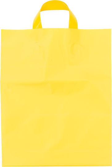 Plastic Packaging Bags with Handle Yellow 35x30x5cm 20kg