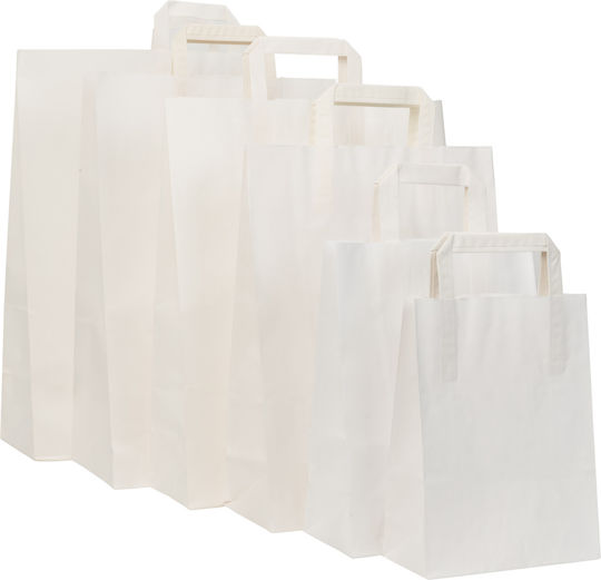 Paper Packaging Bags with Handle White 37x27x12cm 350pcs
