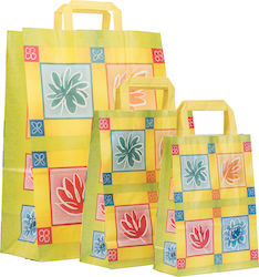 Pungi de Hârtie pentru Ambalare cu Mâner Galbene 45x32x17cm 200buc