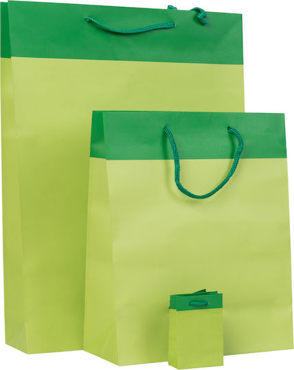 Pungi de Hârtie pentru Ambalare cu Șnur Verzi 32x26x13cm 144buc