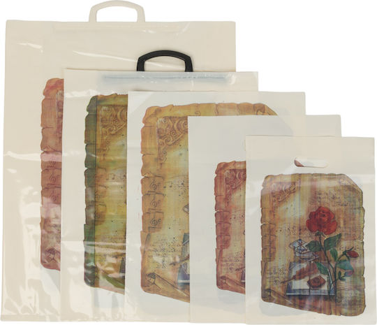 Plastic Packaging Bags Handle 25x25x35cm 20kg