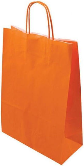 Saul Sadoch Paper Packaging Bags with Handle Orange 21x16x8cm 25pcs
