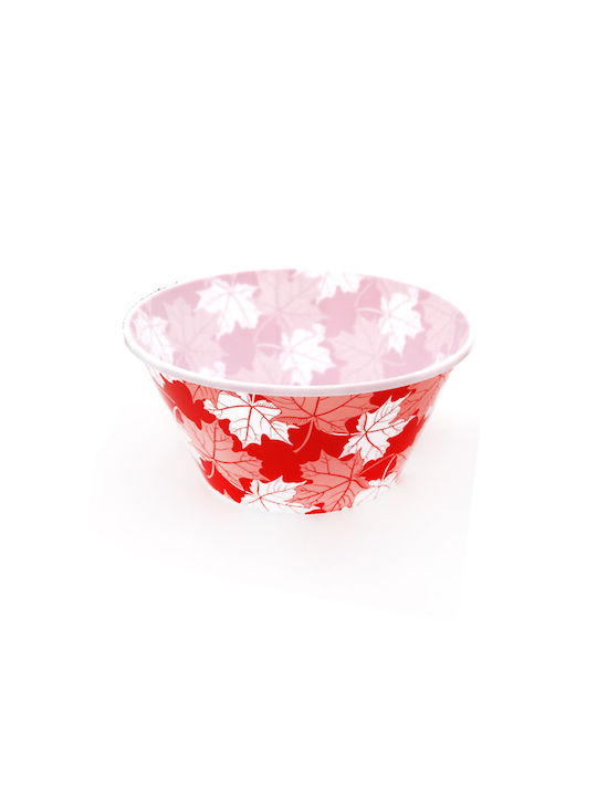 Plastic Salad Bowl Silver 20x20cm