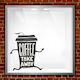 Caravelshop Aufkleber Anzeige Dekorativ Restaurant/Café 70x65cm Brown SS 7839-1 1Stück