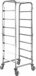 Horecabar Carucior pentru bucătărie comercială pentru coșuri de spălat H170xL56xL51cm Horecabar Carucior pentru bucătărie comercială pentru coșuri de spălat H170xL56xL51cm