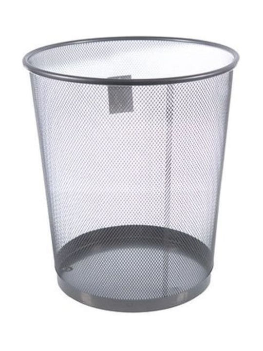 Office Metal Waste Bin Gray