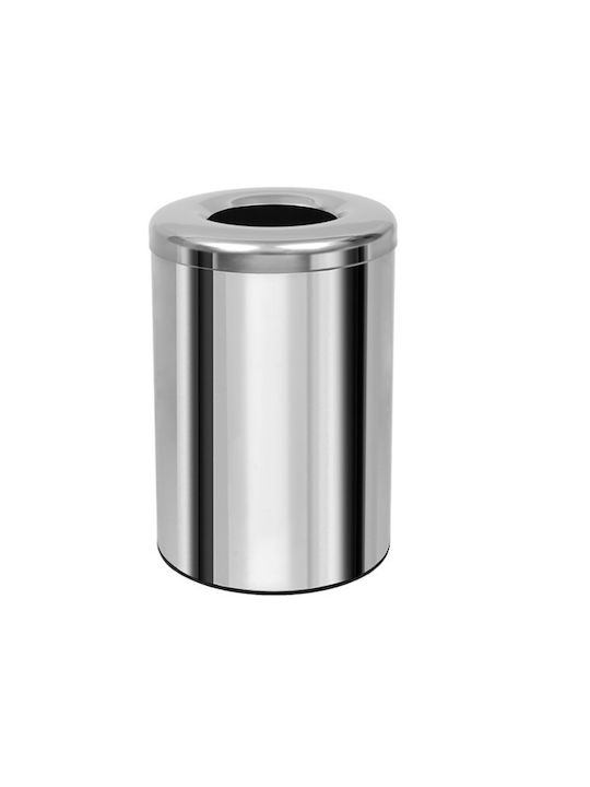 Pam & Co Office Plastic Waste Bin 15lt Silver