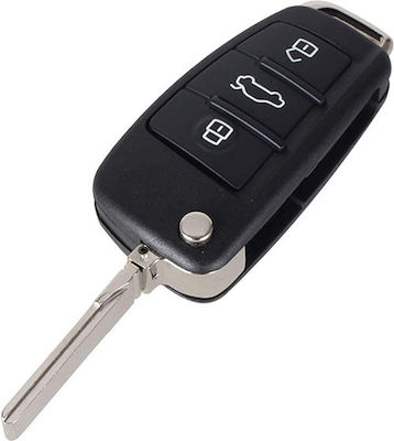 Foldable Car Key with Immobilizer for Audi A3