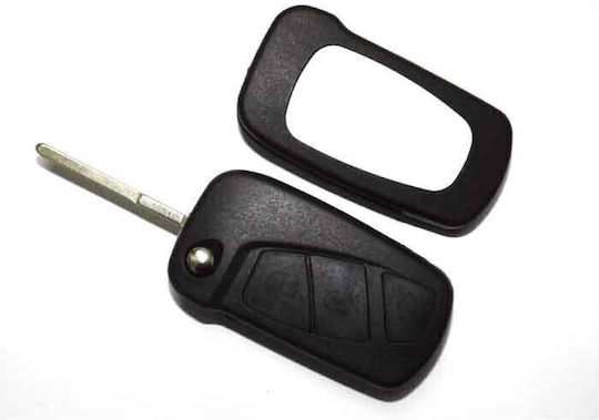 Foldable Car Key Shell with Blade with 3 Buttons for Ford