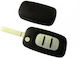 Foldable Car Key Shell with Blade with 3 Buttons for Renault