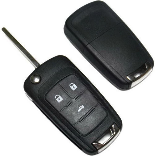 Foldable Car Key Shell with Blade with 3 Buttons for Chevrolet