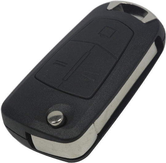 Foldable Car Key Shell with Blade with 3 Buttons for Opel