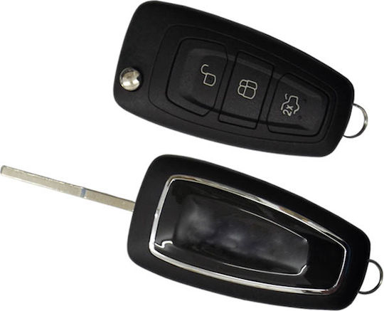 Car Key Shell with Blade with 3 Buttons for Ford