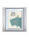 Kids Framed Canvas Wall Painting Dinosaur 32x32cm
