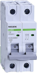 Noark 2-Poles Automatic Circuit Breaker 10A 102152