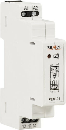 Zamel Ρελέ Ράγας Ισχύος 16A Διπολικό με Τάση 12V
