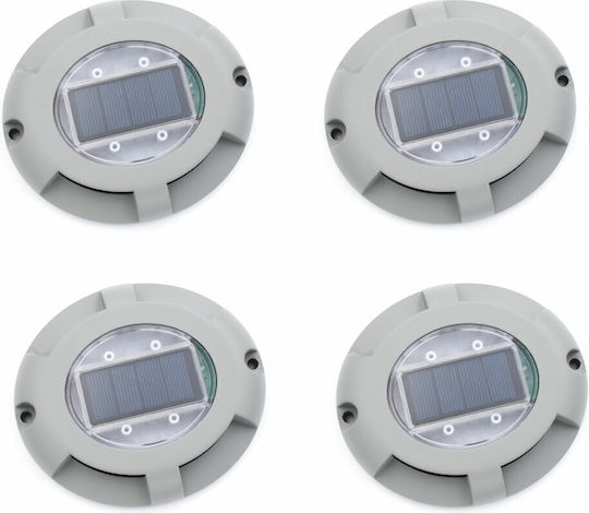 Set 4 Boden-Solarleuchten Straßenleuchte 0.7W 10lm Warmes Weiß 3000K mit Bewegungssensor und Fotokontakt IP65 13cmx11.5cmcm