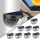 Set 8 Lămpi Solare de Perete cu Fotocelulă