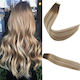 Remy Hair Самозалепваща Аксесоари за коса с Естествена Коса Треси и разширения в Dark Кестен Цвят 3 55см No 3 8 22 4бр
