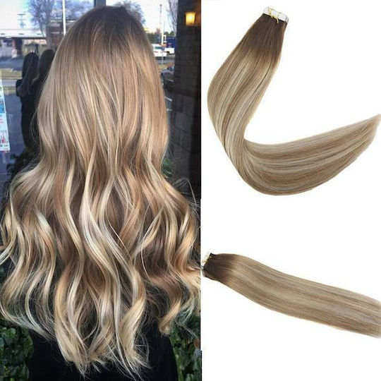 Remy Hair Самозалепваща Аксесоари за коса с Естествена Коса Треси и разширения в Dark Кестен Цвят 3 55см No 3 8 22 4бр