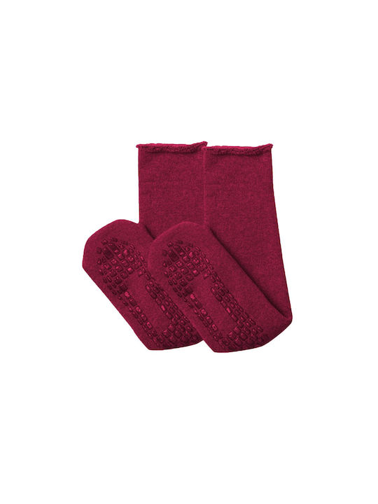 FMS Women's Solid Color Socks Burgundy