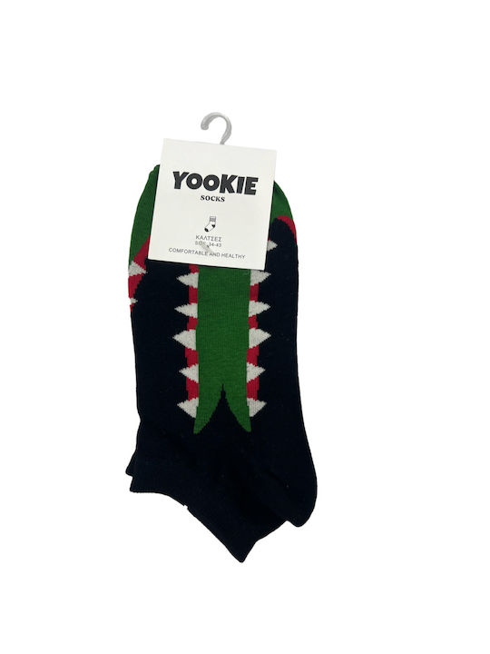 Yookie Gemusterte Socken Schwarz 1Pack