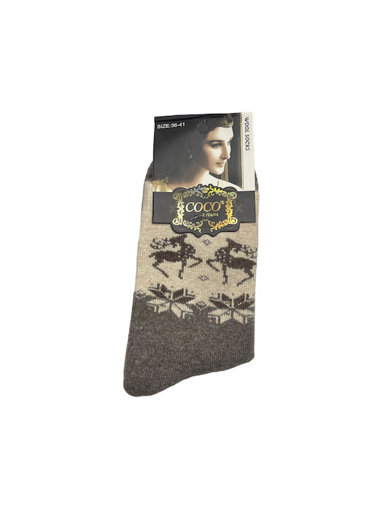 Coco&Hana Women's Socks Beige