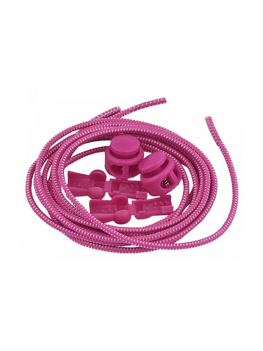 Shoelaces Elastic Pink 2pcs