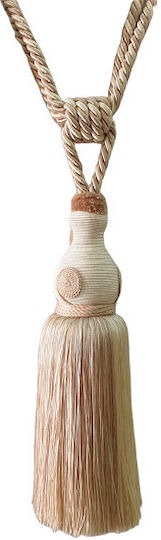 Tie-Back Rope made of Fabric Beige 1pcs