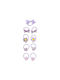 Kids Hair Ties Set Purple 9pcs Χ9310-1