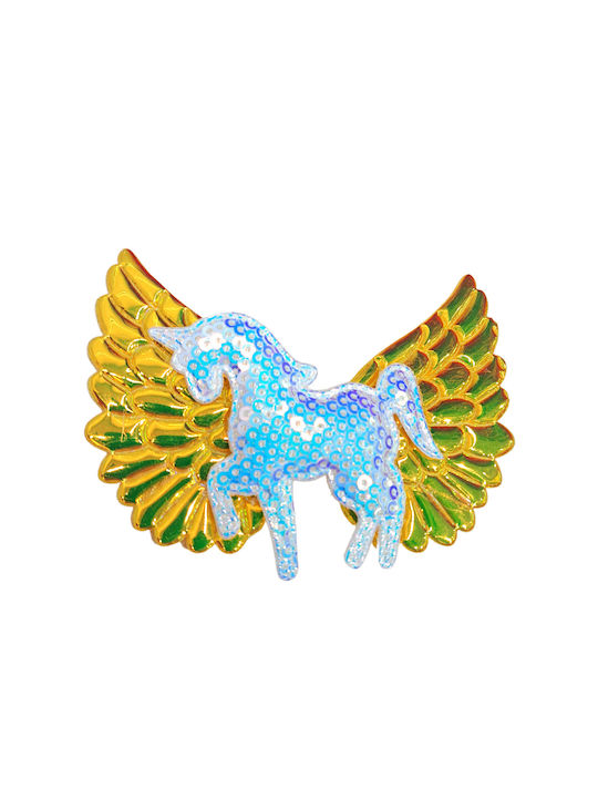 Kids Hair Clip Unicorn in Yellow Color