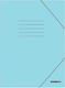 Neohart Folder Prespan with Rubber Band and Ears for Paper A4 Light Blue