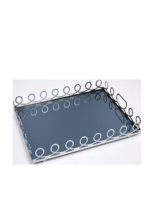 Kaliso Wedding Tray made of Metal with Mirror Silver 1pcs