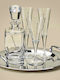 Best Man Set Glass / Metallic Silver 3pcs