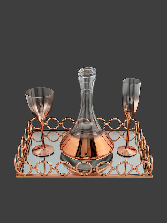 La Vista Wedding Carafe Set with Wine Glasses i...