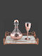 La Vista Wedding Carafe Set with Wine Glass made of Glass Rose Gold 2pcs