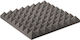 Sound Absorbing Sheet (1pcs) in Design Pyramid 100cm x 50cm x 40mm in Gray Color