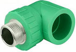 Pipe Elbow Fitting Polypropylene Male Φ25Χ3/4''