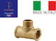 Pipe Tee Brass 1/2" Male/Female ΤΑΦ00000139R