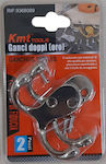 Metallic 2-Hook Kitchen Hanger with Nail Silver 2pcs KMT-9368089