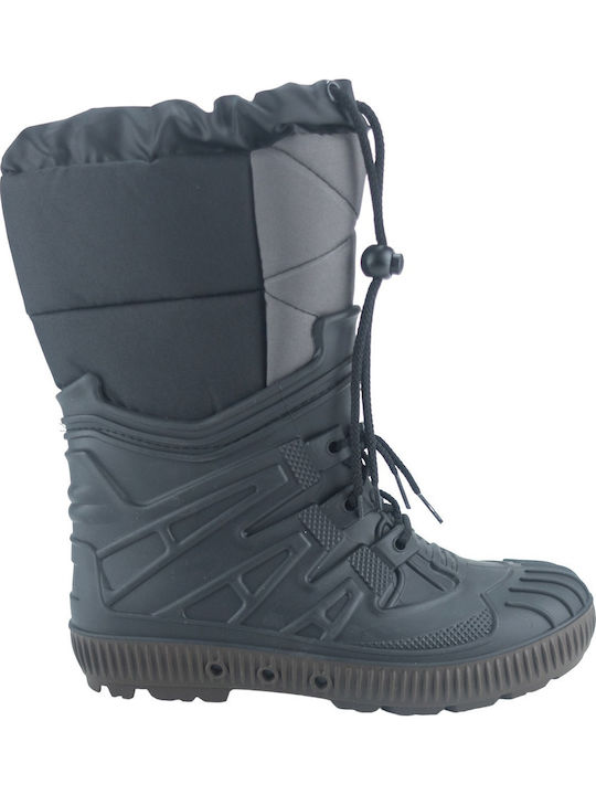 Kinder-Schneestiefel mit Schnürsenkeln Schwarze