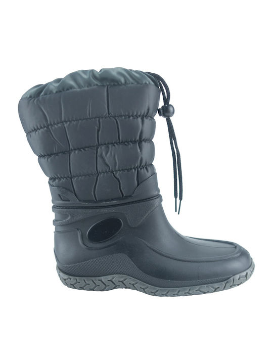 Kinder-Schneestiefel mit Schnürsenkeln Schwarze