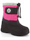 Kimberfeel Kids PU Leather Snow Boots with Lace Pink