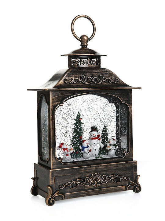 Weihnachtliche Schneekugel Beleuchtet mit Schneemann Batterie 16x7x16cm 1Stück