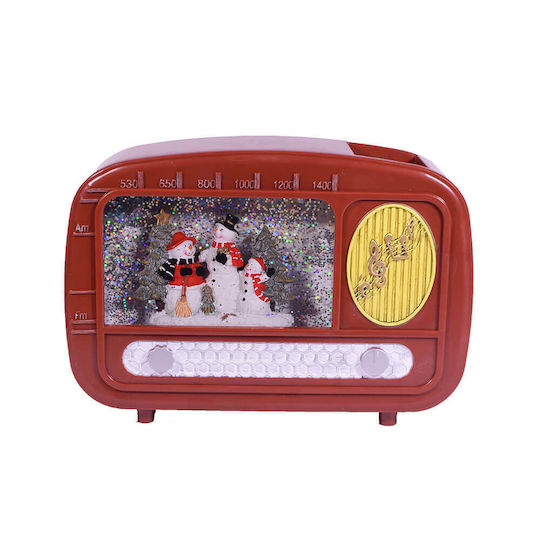 Christmas Decorative Radio Lighted with Snowman 19x10x25cm